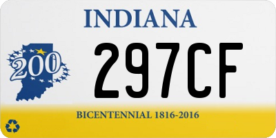 IN license plate 297CF