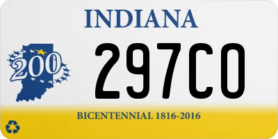 IN license plate 297CO