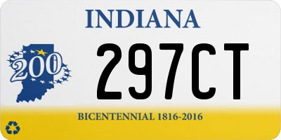 IN license plate 297CT