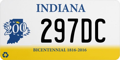 IN license plate 297DC