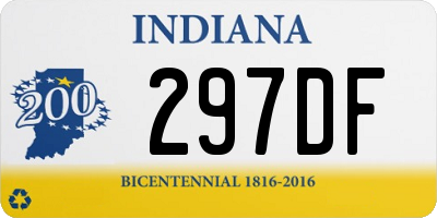 IN license plate 297DF