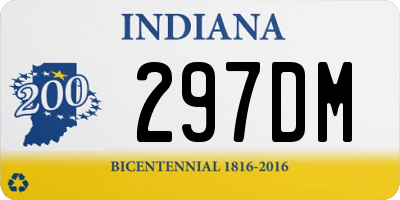 IN license plate 297DM