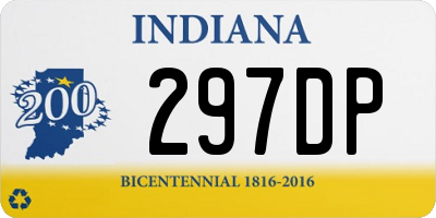 IN license plate 297DP