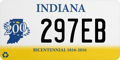 IN license plate 297EB