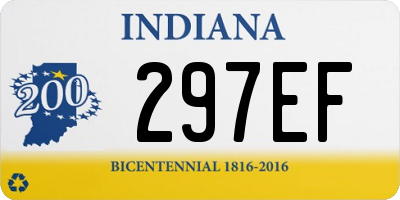 IN license plate 297EF