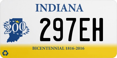 IN license plate 297EH