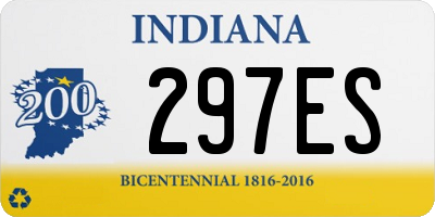 IN license plate 297ES