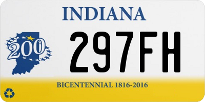 IN license plate 297FH