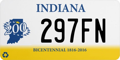 IN license plate 297FN