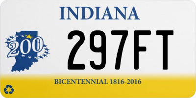 IN license plate 297FT