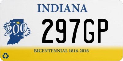 IN license plate 297GP