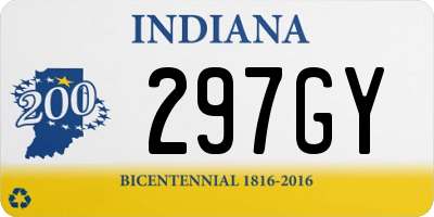 IN license plate 297GY