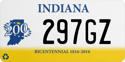 IN license plate 297GZ