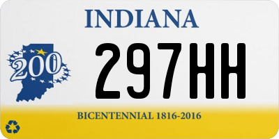 IN license plate 297HH