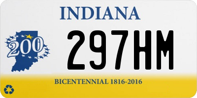 IN license plate 297HM