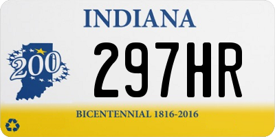 IN license plate 297HR