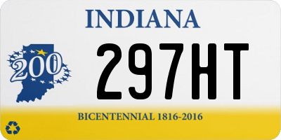 IN license plate 297HT