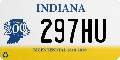 IN license plate 297HU