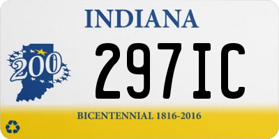 IN license plate 297IC