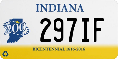 IN license plate 297IF