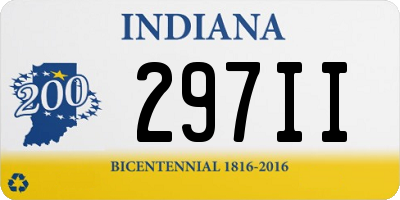 IN license plate 297II