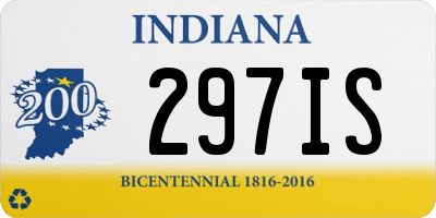 IN license plate 297IS