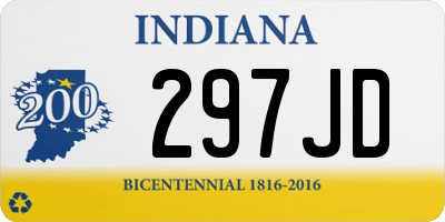 IN license plate 297JD