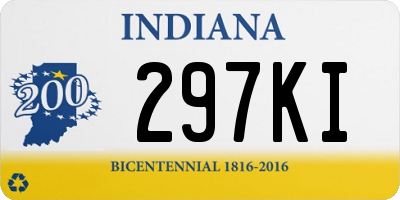 IN license plate 297KI