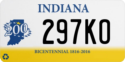 IN license plate 297KO