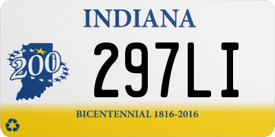 IN license plate 297LI