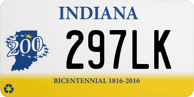 IN license plate 297LK