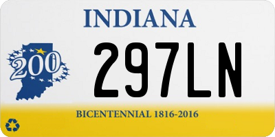 IN license plate 297LN