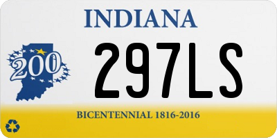 IN license plate 297LS