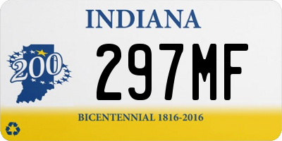 IN license plate 297MF