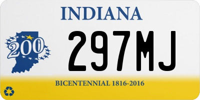 IN license plate 297MJ