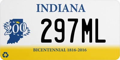 IN license plate 297ML