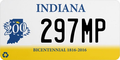 IN license plate 297MP