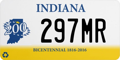 IN license plate 297MR