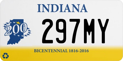 IN license plate 297MY