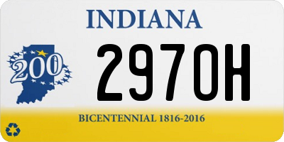 IN license plate 297OH