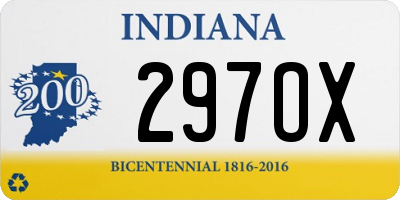 IN license plate 297OX