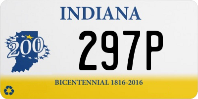 IN license plate 297P