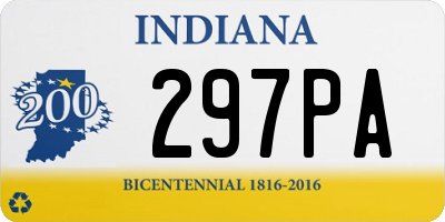 IN license plate 297PA