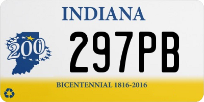 IN license plate 297PB