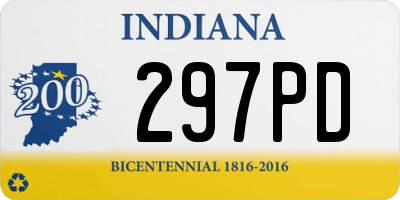 IN license plate 297PD