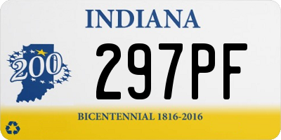 IN license plate 297PF
