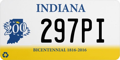 IN license plate 297PI
