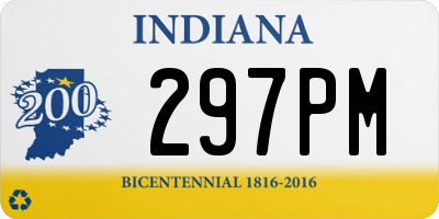 IN license plate 297PM