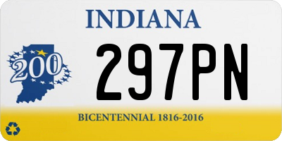 IN license plate 297PN