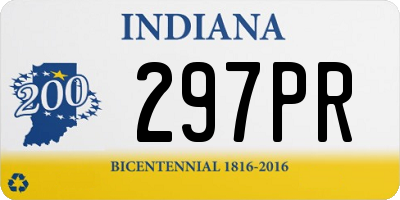 IN license plate 297PR